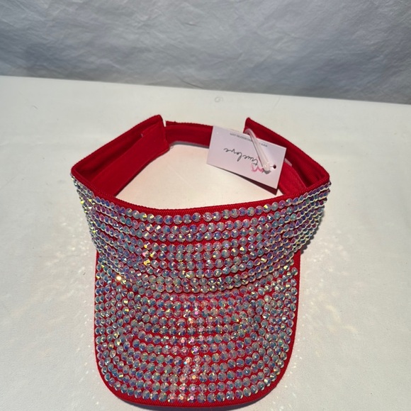 Sparkling Red Rhinestone Cap - Picture 6 of 9